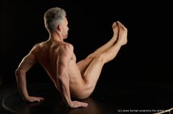 Nude Man White Sitting poses - simple Slim Short Grey Sitting poses - ALL Standard Photoshoot Realistic