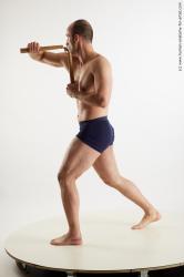 Underwear Fighting Man White Slim Short Brown Standard Photoshoot Academic