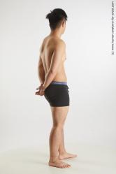 Underwear Man Asian Standing poses - ALL Slim Short Brown Standing poses - simple Standard Photoshoot Academic