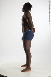 Underwear Man Black Standing poses - ALL Muscular Medium Black Standing poses - simple Standard Photoshoot Academic