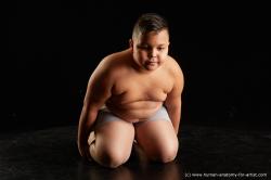 Underwear Man White Kneeling poses - ALL Overweight Short Brown Kneeling poses - on both knees Standard Photoshoot  Academic
