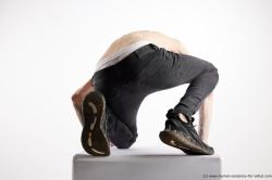 Casual Man White Kneeling poses - ALL Underweight Short Brown Kneeling poses - on one knee Standard Photoshoot Academic