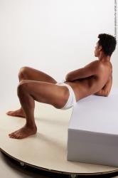 Underwear Man Black Laying poses - ALL Athletic Short Laying poses - on back Black Standard Photoshoot Academic