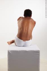 Underwear Man Black Sitting poses - simple Athletic Short Black Sitting poses - ALL Standard Photoshoot Academic