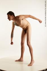 Nude Man White Standing poses - ALL Athletic Short Brown Standing poses - bend over Standard Photoshoot Realistic
