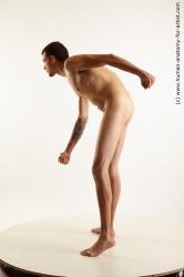 Nude Man White Standing poses - ALL Athletic Short Brown Standing poses - bend over Standard Photoshoot Realistic