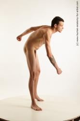 Nude Man White Standing poses - ALL Athletic Short Brown Standing poses - bend over Standard Photoshoot Realistic