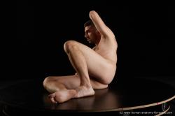 Nude Man White Laying poses - ALL Slim Short Laying poses - on side Standard Photoshoot Realistic