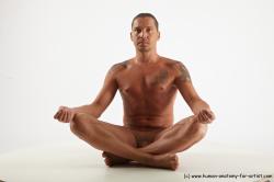 Nude Man White Sitting poses - simple Slim Medium Brown Sitting poses - ALL Standard Photoshoot Realistic