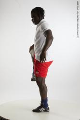 Sportswear Man Black Standing poses - ALL Athletic Long Black Standing poses - simple Standard Photoshoot Academic
