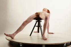Nude Man White Laying poses - ALL Underweight Medium Red Laying poses - on back Standard Photoshoot Realistic