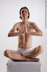 Underwear Man White Sitting poses - simple Slim Medium Brown Sitting poses - ALL Standard Photoshoot Academic