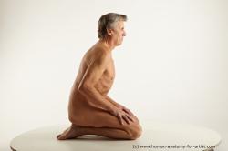 Nude Man White Kneeling poses - ALL Average Short Grey Kneeling poses - on both knees Standard Photoshoot Realistic