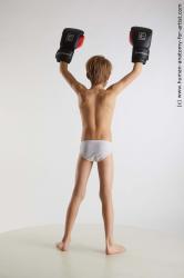 Underwear Fighting Man White Standing poses - ALL Slim Medium Blond Standing poses - simple Standard Photoshoot  Academic Fighting poses - ALL